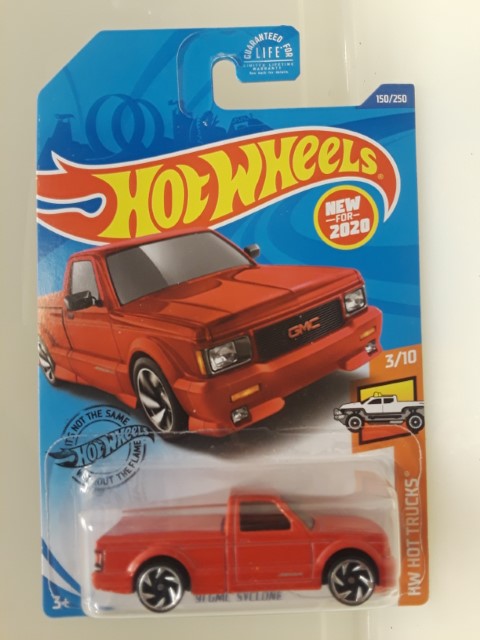 Hot Wheels RED 91 GMC SYCLONE 3/10 HW Hot Trucks 150/250